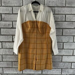 Anthropologie NEW W/ TAGS Maeve Knit Twofer Mini Dress in Golden Yellow - 1X